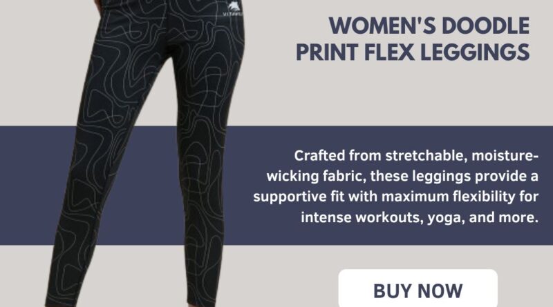 Womens Doodle Print Flex Leggings 3