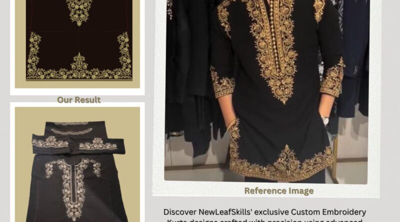 Exclusive Embroidery Kurta Designed By Newleafskills 1